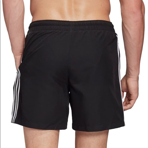 ADIDAS ORIGINALS 3-Stripes Swim Trunks Black - Picture 4 of 16